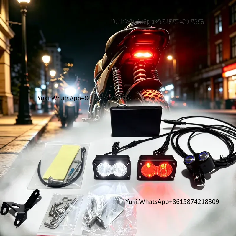 Bike Light Front Rear - Trontech Evrensel Batarya ile Çalışan Çift