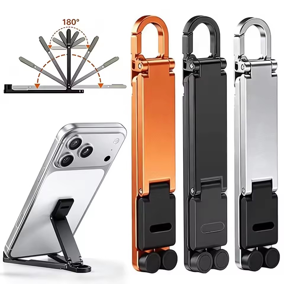 Kickstand Adjustable - Mini Anahtarlık Katlanabilir Telefon Arka Klips