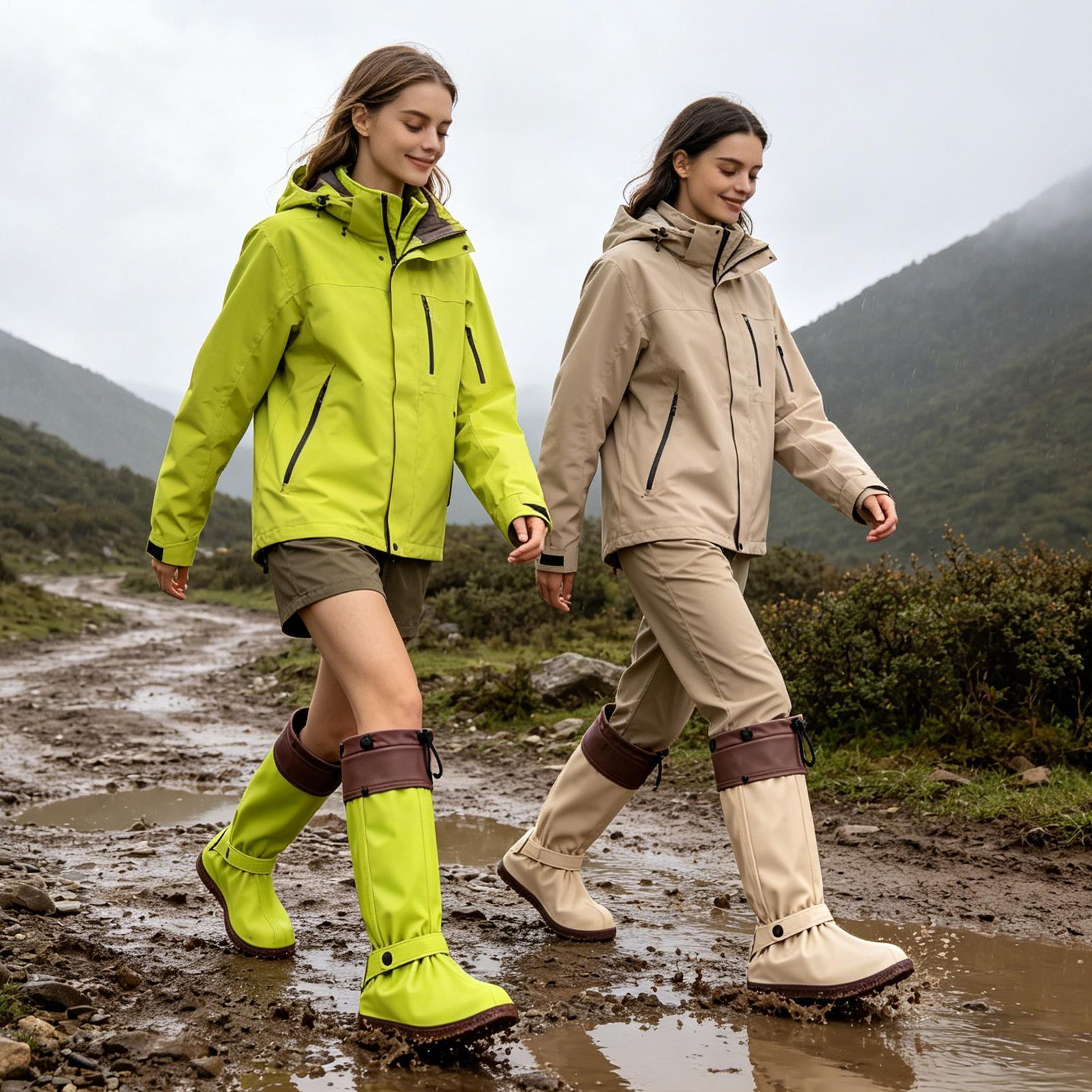 Cycling Commute Rain - Yağmur Botu Kılıfları, Fermuarlı, Yeniden Kullanılabilir,