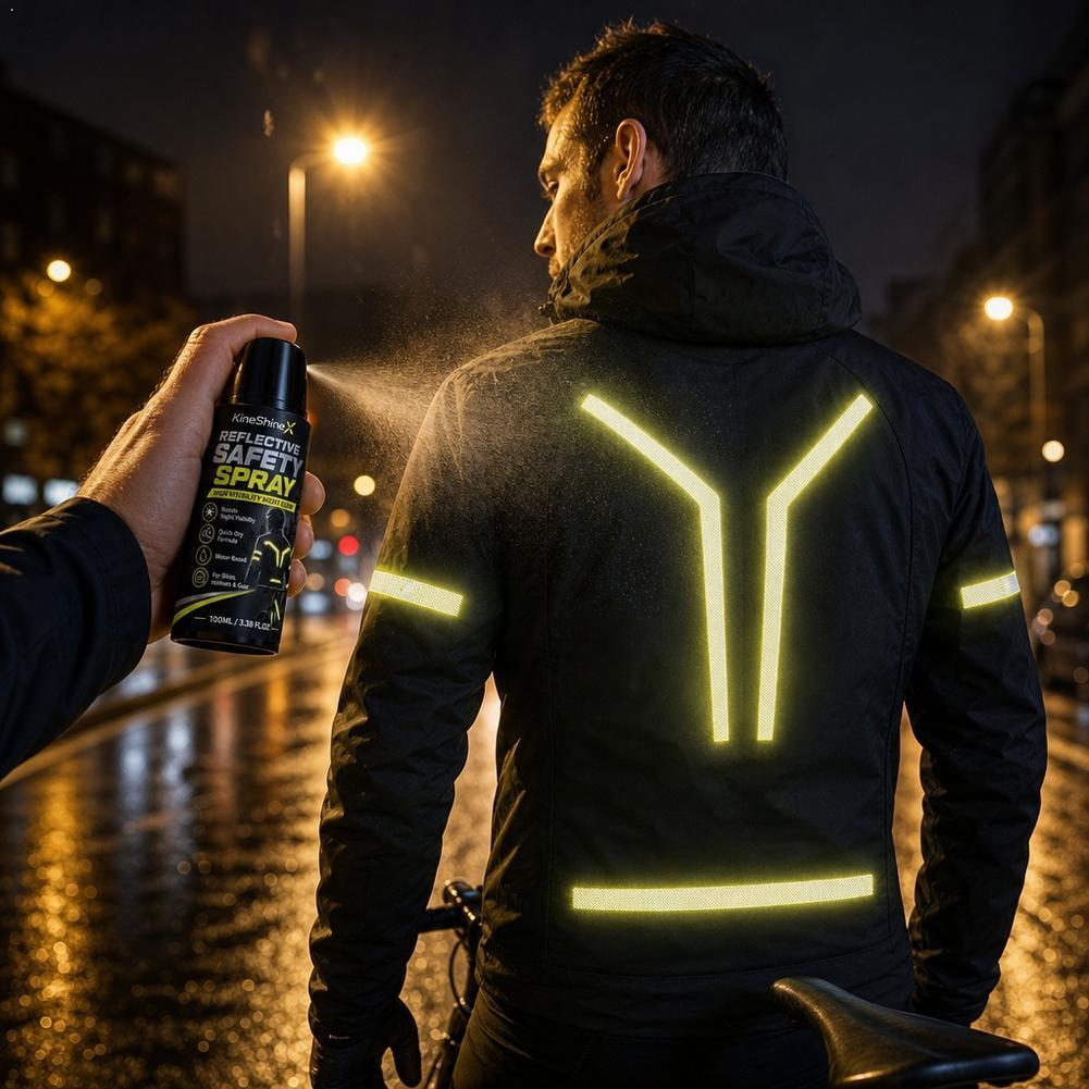 Cycling Commute Clothes - Gece Yansıtıcı Güvenlik Spreyi Yüksek Görünürlüklü