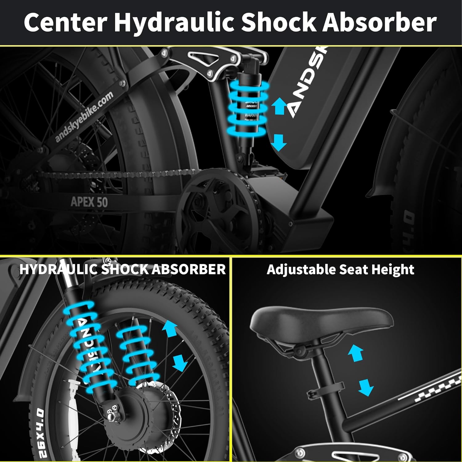 ANDSKY Apex50 AWD Elektrikli B - Bike Pump Frame Mount incelemesi ve fiyatı